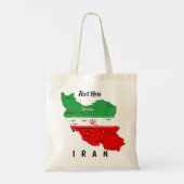 Tote Bag Iran Map with Flag and Emblem (Dos)