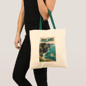 Tote Bag Ireland Cliffs of Moher Illustration Travel Art (Devant (produit))