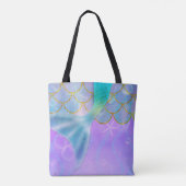 Tote Bag Iridescent Pearl Shtoujours Sparkle Mermaid Tail (Dos)