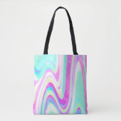 Tote Bag Iridescente Holographique Liquide Swirl (Devant)