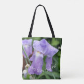 Tote Bag Iris après la pluie. Texte (Dos)
