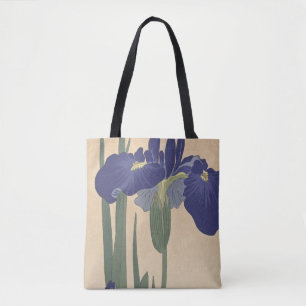 Tote Bag Iris bleus par Ohara Koson