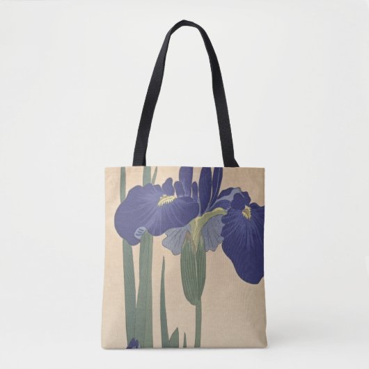 Tote Bag Iris bleus par Ohara Koson (Devant)