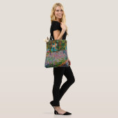 Tote Bag Iris Jardin Monet Giverny fleurs (Sur le modèle)