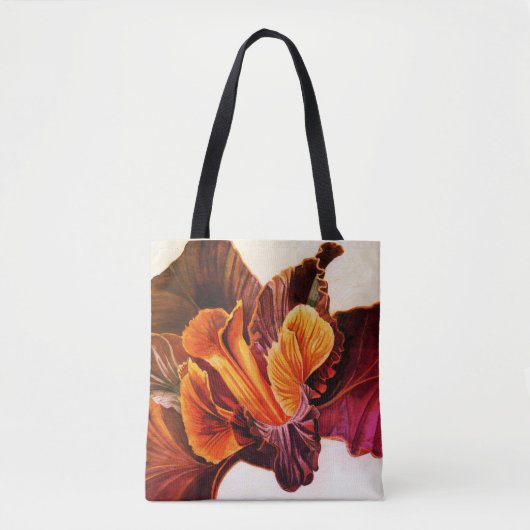 Tote Bag Iris noir - édition du feu (Devant)
