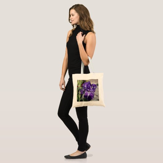 Tote Bag Iris pourpre (Devant (modèle))