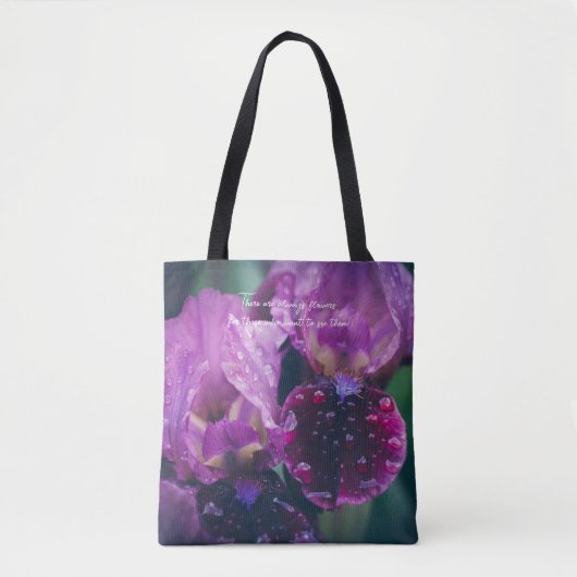 Tote Bag Iris pourpre après pluie (Devant)