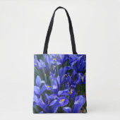 Tote Bag Iris Réticulés Violets Floraux (Devant)