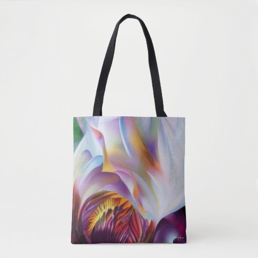 Tote Bag Iris (violet et blanc) Fourre-tout (Devant)