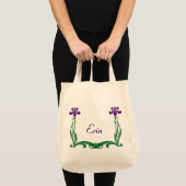 Tote Bag Iris violet personnalisé (Devant (produit))