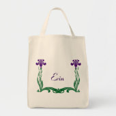 Tote Bag Iris violet personnalisé (Devant)