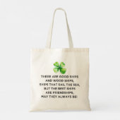 Tote Bag Irish Friendship Toast 4 Leaf Clover St Patricks  (Dos)