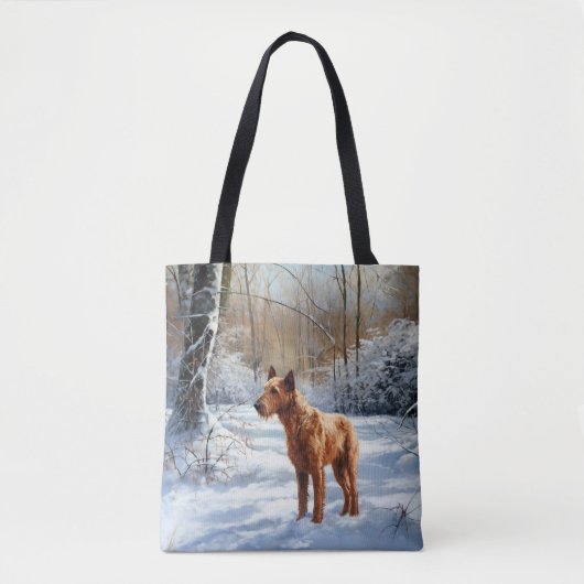 Tote Bag Irish Terrier Laisser neiger Noël (Devant)