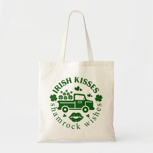 Tote Bag Irlandais baisers Camion avec trèfle Saint-Patrick (Devant)