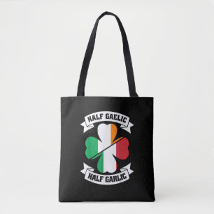 Tote Bag Irlandais Italien Demi Gaelic Demi Garlic Saint Pa