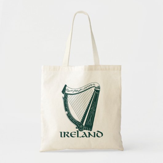 Tote Bag Irlande Harp Design, Irish Harp (Devant)