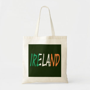 Tote Bag Irlande superposée sur le drapeau irlandais btcnt
