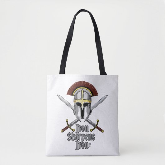 Tote Bag Iron Sharpens Fer Essentiel Inspiration chrétienne (Devant)