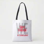 Tote Bag Ironique Nous Sommes Ensemble En Restant Éloignés (Devant)
