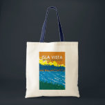 Tote Bag Isla Vista California Travel Art Vintage<br><div class="desc">Isla Vista dans un style vectoriel. Isla Vista,  en Californie,  est une communauté balnéaire animée nichée le long de la côte pittoresque du comté de Père Noël Barbara.</div>