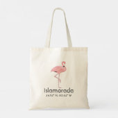Tote Bag Islamorada Florida Keys Flamant rose Lat Long (Dos)