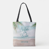 Tote Bag Island Breeze Peint Beach Scene (Dos)