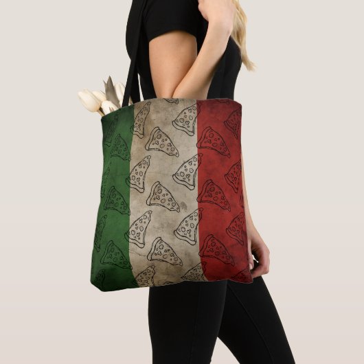 Tote Bag Italian Flag / Pizza Tote (De près)