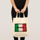Tote Bag Italie Drapeau bord foncé (Devant (produit))