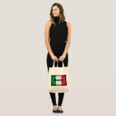 Tote Bag Italie Drapeau bord foncé (Devant (modèle))
