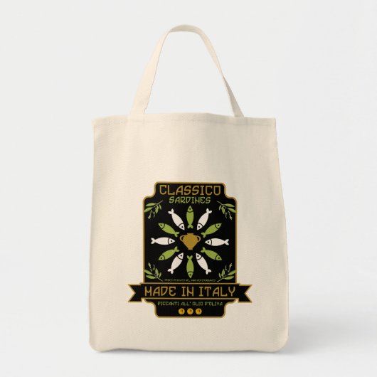 Tote Bag Italien Sardine Art Print Kitchen Cadeau (Devant)