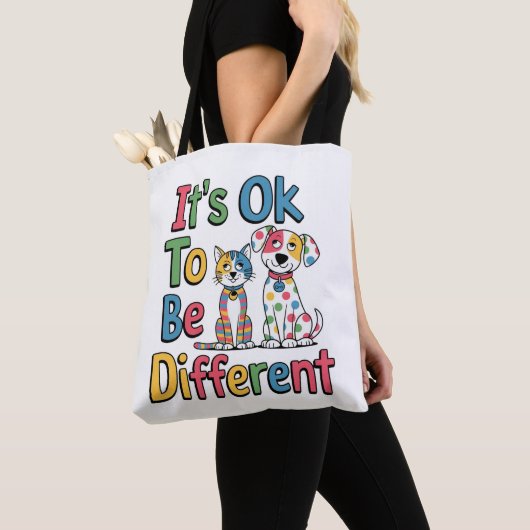 Tote Bag It's ok to be different (De près)