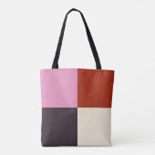Tote Bag Ivoire d'aubergine rose rouge (Dos)