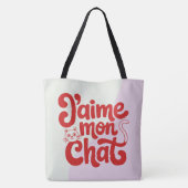 Tote Bag J’aime mon chat (Achterkant)