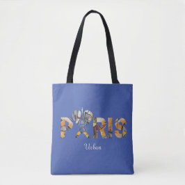 Tote Bag J houdt van Parijs met een stedelijke inr
