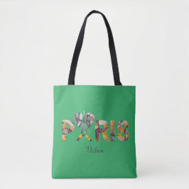Tote Bag J houdt van Parijs met een stedelijke inr