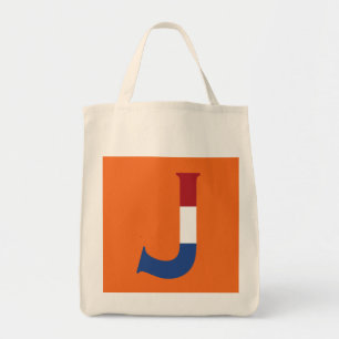Tote Bag J Monogramme superposé sur NLD Flag sur ou gtcn