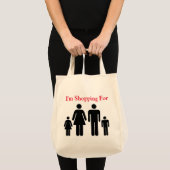 Tote Bag J'achète pour, Photo de famille sur un (Devant (produit))