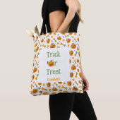 Tote Bag Jack-o-Lantern & Bones Trick Ou Treat Personnalisé (De près)