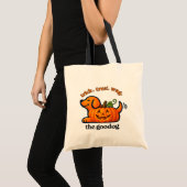 Tote Bag Jack-O-Lantern Pup orange (Devant (produit))