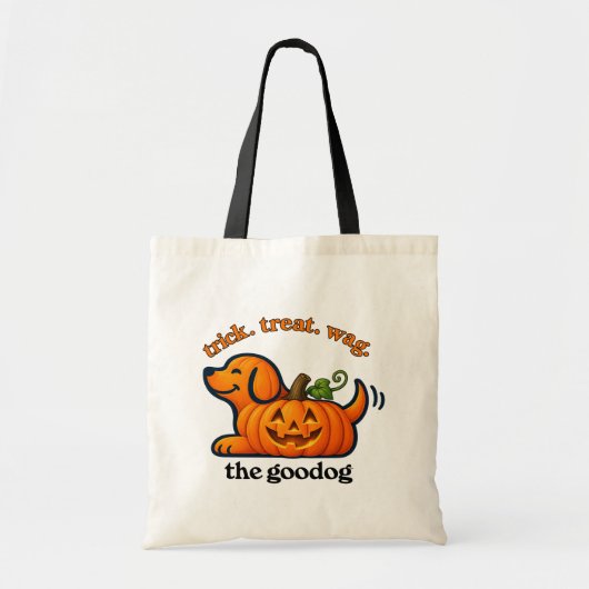 Tote Bag Jack-O-Lantern Pup orange (Devant)