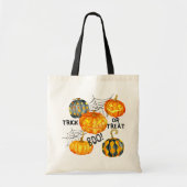Tote Bag Jack O Lanterns Halloween Tricot ou traitement (Devant)