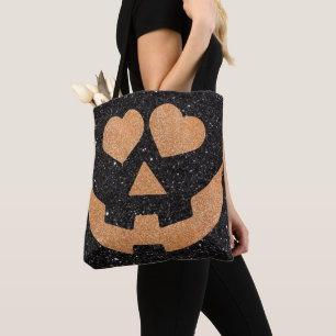 Tote Bag Jack olantern, parties scintillant inversée
