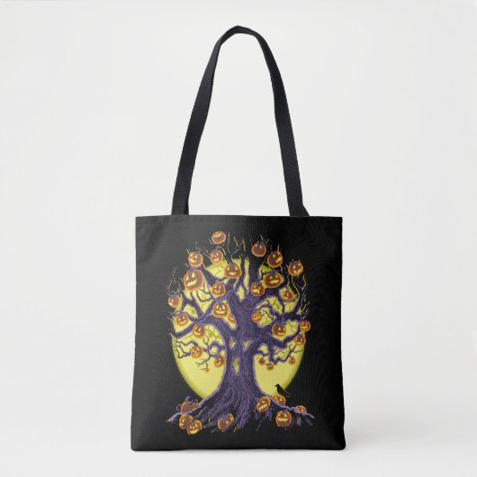 Tote Bag Jack O'Lantern Tree (Devant)