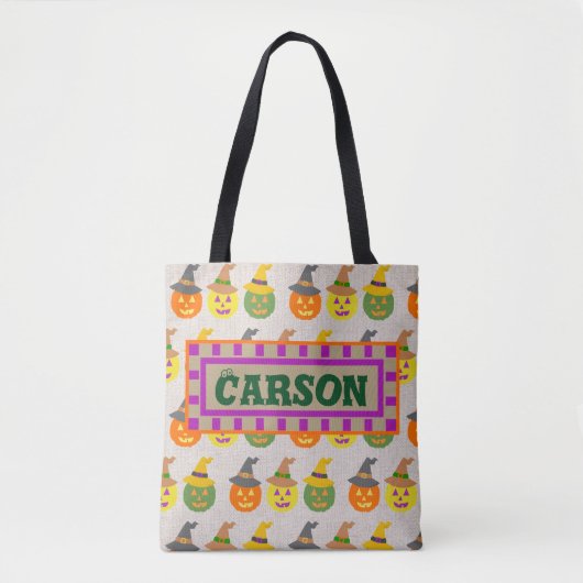 Tote Bag Jack O'Lantern Trick ou Treat (Devant)