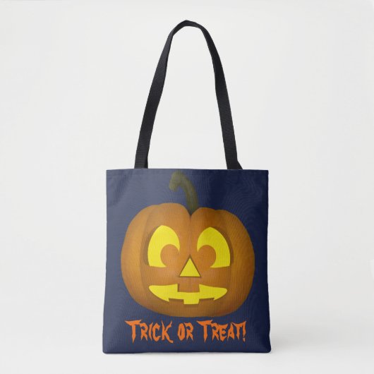 Tote Bag Jack O'Lantern Trick ou Treat (Devant)