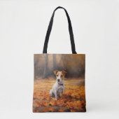 Tote Bag Jack Russell à l'automne Feuilles automne Inspire (Devant)