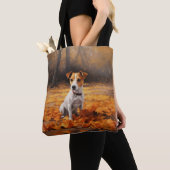Tote Bag Jack Russell à l'automne Feuilles automne Inspire (De près)