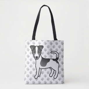 Tote Bag Jack Russell Terrier à poil lisse noir et blanc