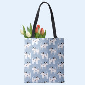 Tote Bag Jack Russell Terrier Chien Motif Bleu