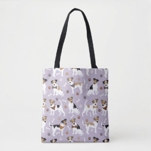 Tote Bag Jack Russell Terrier Patrouilles et os
